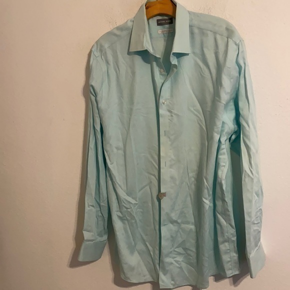 MICHAEL KORS BLUE BUTTON DOWN SHIRT SIZE 17.5